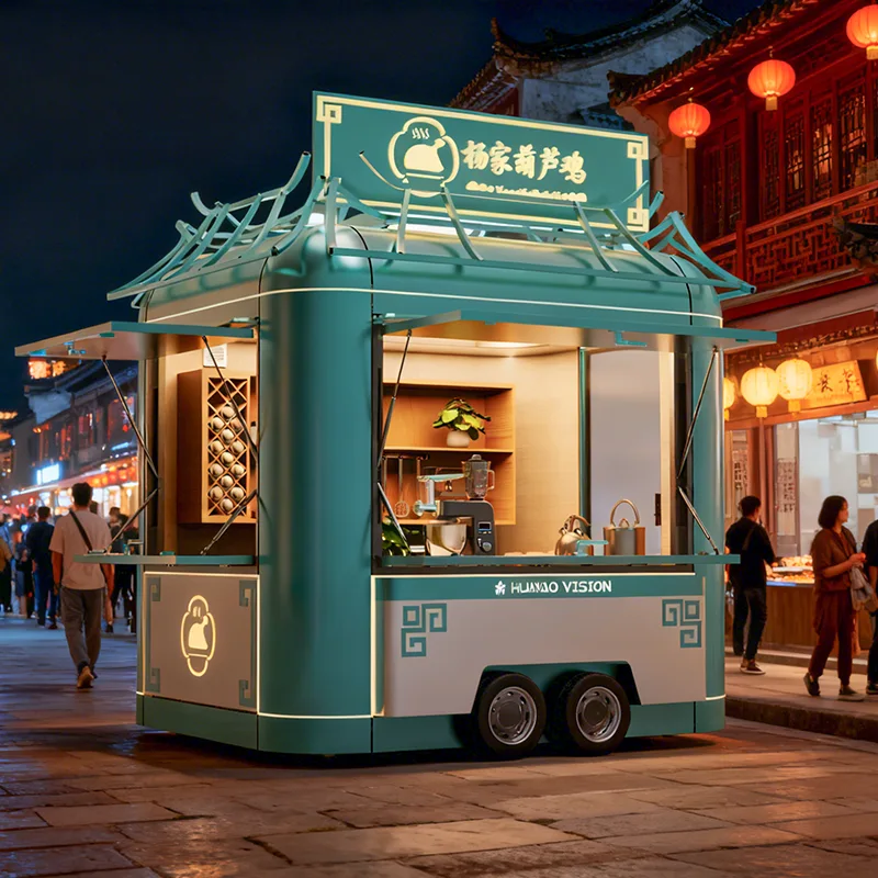 Przyczepa z jedzeniem kawowym