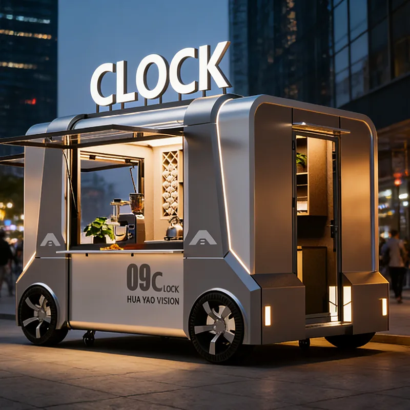 Przyczepa z jedzeniem ulicznym